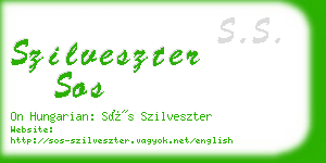 szilveszter sos business card